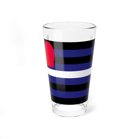Leather, Latex, and BDSM Pride Flag - Pint Glass 16oz 16oz - Go Mug Yourself