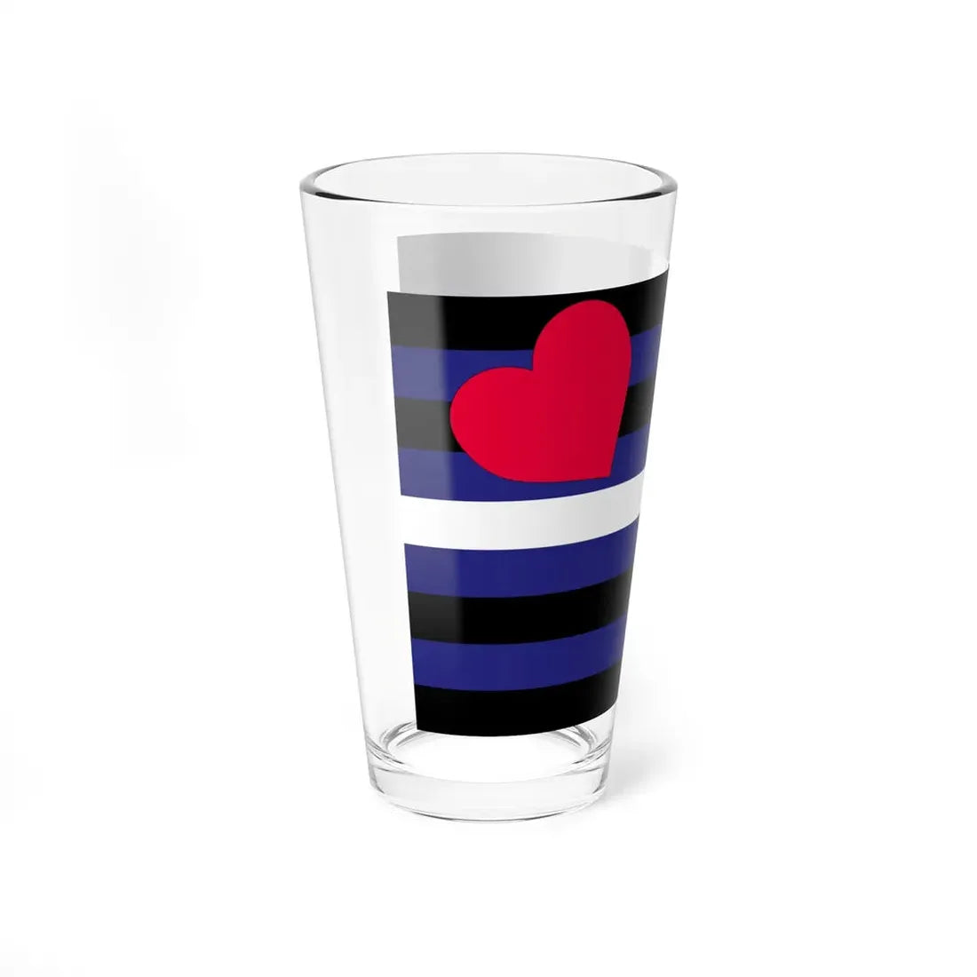 Leather, Latex, and BDSM Pride Flag - Pint Glass 16oz - Go Mug Yourself