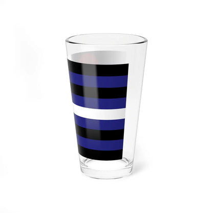 Leather, Latex, and BDSM Pride Flag - Pint Glass 16oz-Go Mug Yourself