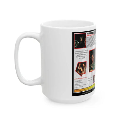 LEATHERFACE THE TEXAS CHAINSAW MASSACRE 3 VERSION 2 (VHS COVER) - White Coffee Mug - Go Mug Yourself