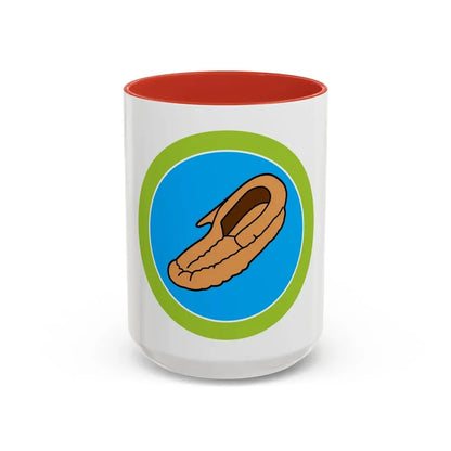 Leatherwork (Boy Scout Merit Badge) Accent Coffee Mug 15oz Red - Go Mug Yourself