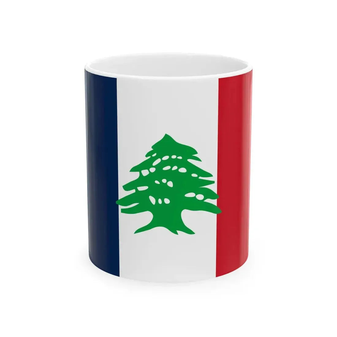 Lebanese French flag (Belgium) White Coffee Mug 11oz - Go Mug Yourself