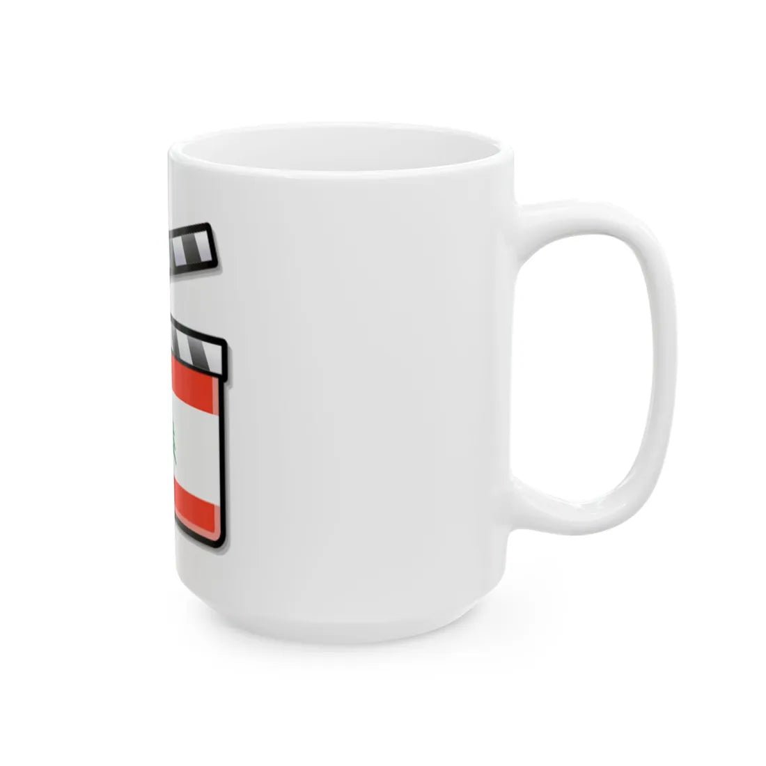 Lebanon film clapperboard (Lebanon) White Coffee Mug - Go Mug Yourself
