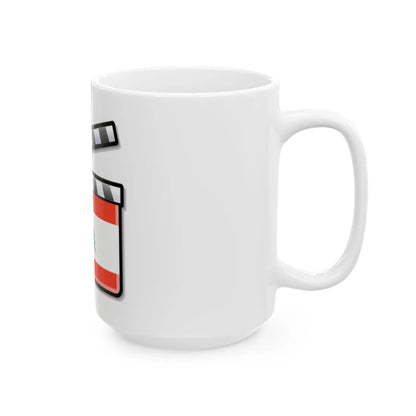 Lebanon film clapperboard (Lebanon) White Coffee Mug - Go Mug Yourself