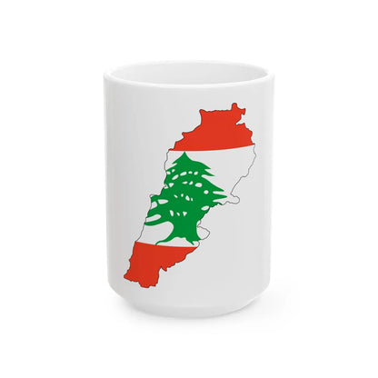 Lebanon stub (Lebanon) White Coffee Mug 15oz - Go Mug Yourself