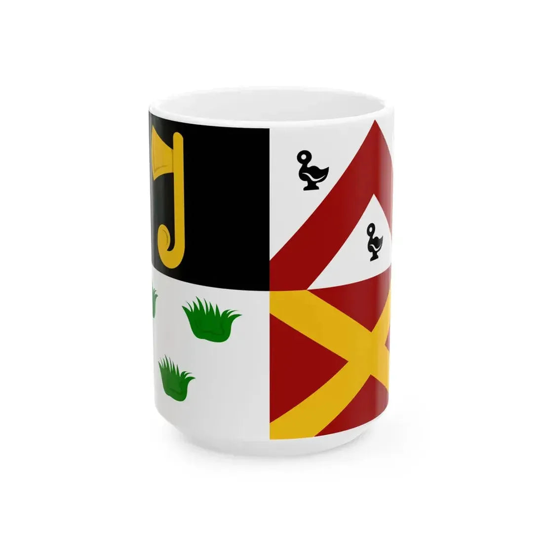Ledegem vlag (Belgium) White Coffee Mug 15oz - Go Mug Yourself