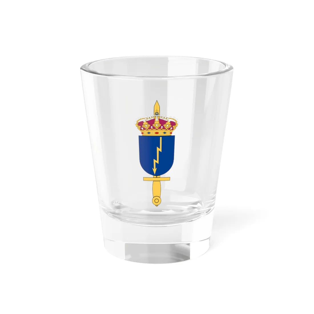 Ledningsskolan vapen (Sweden) (Coat of Arms) Shot Glass 1.5oz 1.5oz - Go Mug Yourself
