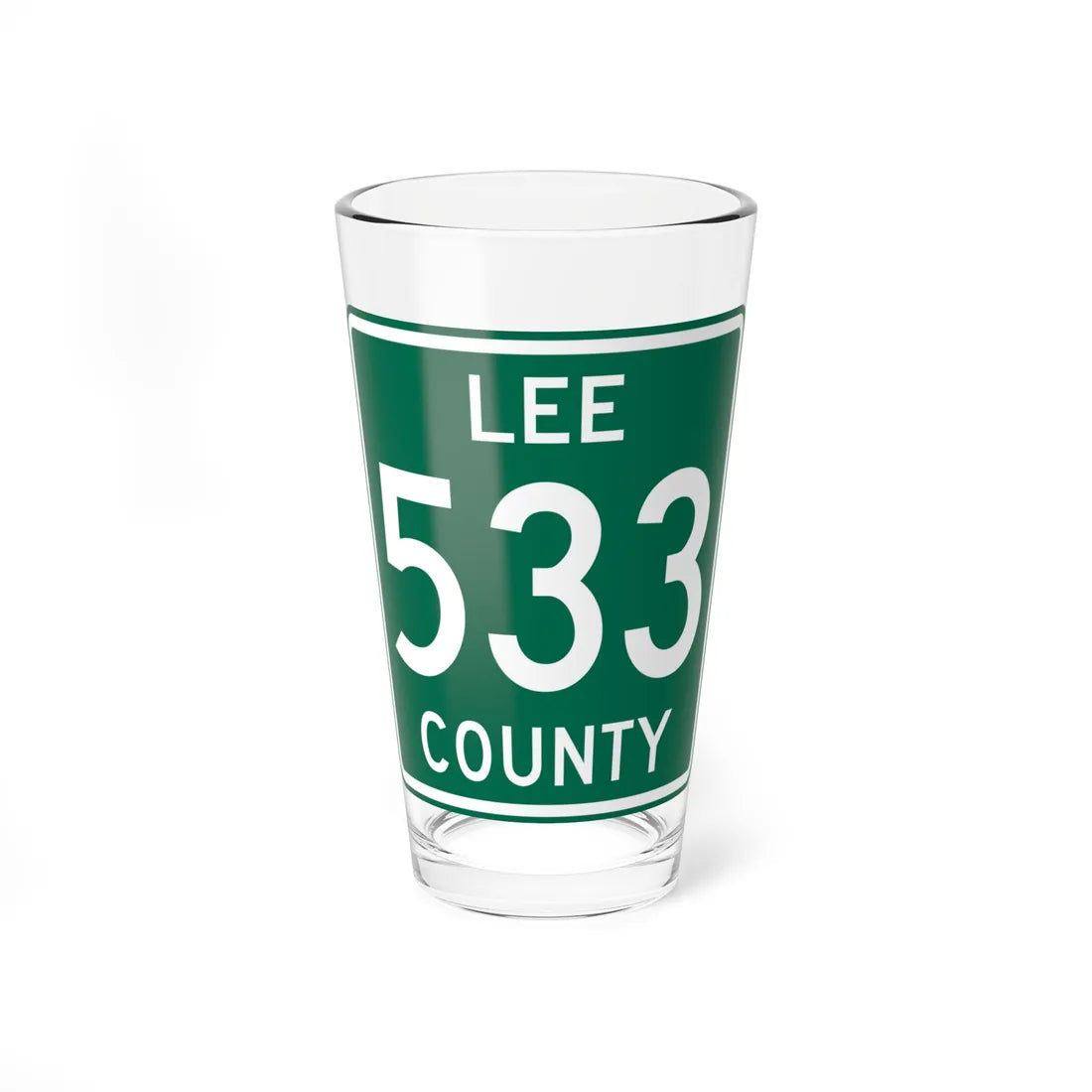 Lee County 533 AR (Arkansas) (Road Sign) Pint Glass 16oz 16oz - Go Mug Yourself