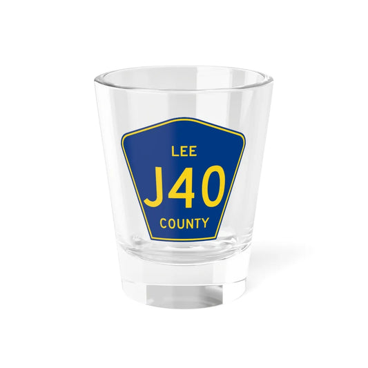 Lee County J40 (Iowa) (Road Sign) Shot Glass 1.5oz 1.5oz - Go Mug Yourself