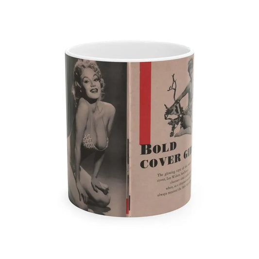 Lee Wilson #02 - Pages 1 & 2 of 4 Featuring, Lee+2 B&W Photos & Short Article from Bold Pocket Mag. January '56 (Vintage Female Icon) White Coffee Mug 11oz - Go Mug Yourself