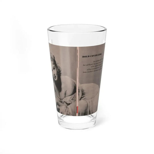 Lee Wilson #03 - Pages 3 & 4 of 4 Featuring, Lee+1 B&W Centerfold Photo & Article Cont. from Bold Pocket Mag. January '56 (Vintage Female Icon) Pint Glass 16oz 16oz - Go Mug Yourself