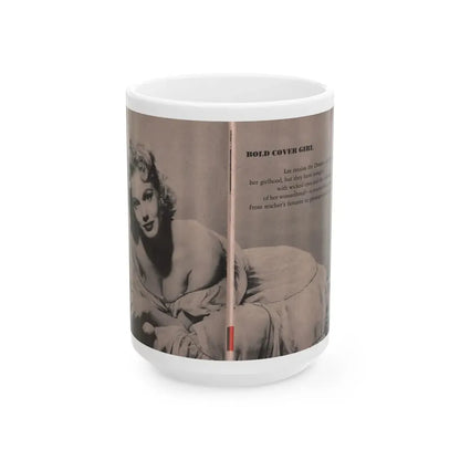 Lee Wilson #03 - Pages 3 & 4 of 4 Featuring, Lee+1 B&W Centerfold Photo & Article Cont. from Bold Pocket Mag. January '56 (Vintage Female Icon) White Coffee Mug 15oz - Go Mug Yourself