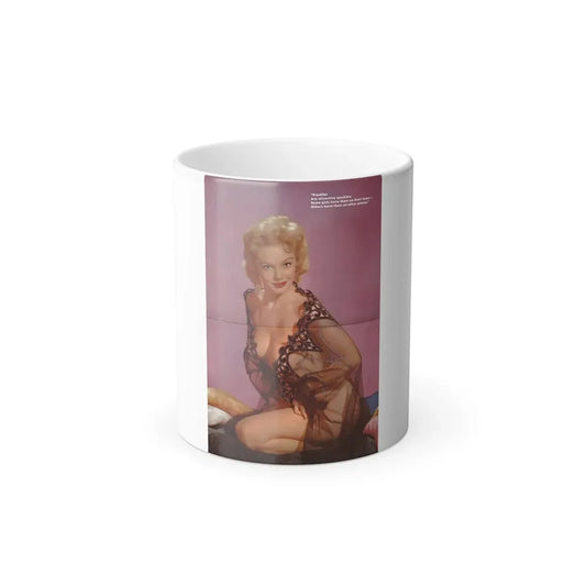 Lee Wilson #04 - 1 Color Centerfold from Escapade's Chocicest Mag. Fall '56 (Vintage Female Icon) Color Changing Coffee Mug 11oz - Go Mug Yourself