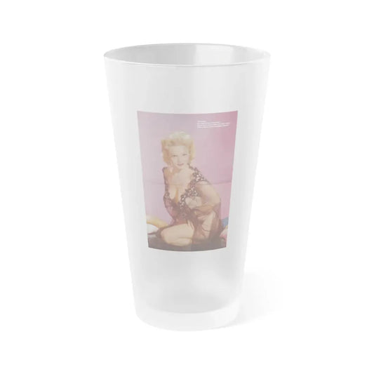 Lee Wilson #04 - 1 Color Centerfold from Escapade's Chocicest Mag. Fall '56 (Vintage Female Icon) Frosted Pint Glass 16oz 16oz Frosted - Go Mug Yourself