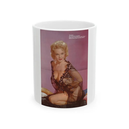 Lee Wilson #04 - 1 Color Centerfold from Escapade's Chocicest Mag. Fall '56 (Vintage Female Icon) White Coffee Mug 11oz - Go Mug Yourself