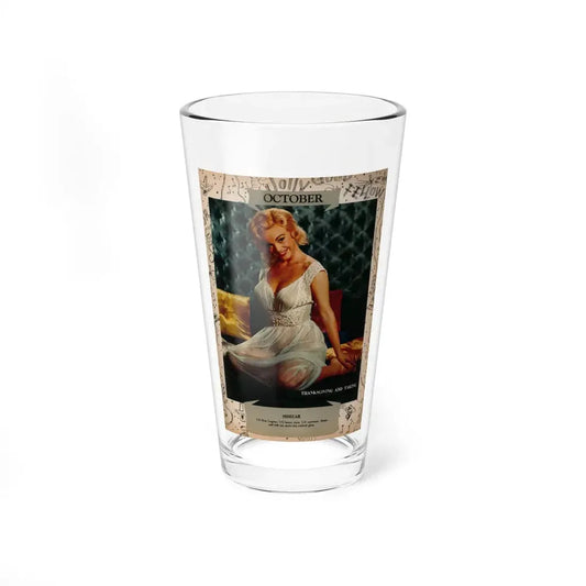 Lee Wilson #05 - 1 Color October Calander Photo from Jem Mag. June '58 (Vintage Female Icon) Pint Glass 16oz 16oz - Go Mug Yourself