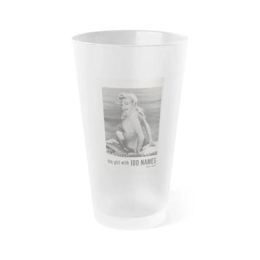 Lee Wilson #06 - Reverseside of back cover 1 B&W Photo from PHOTO Digest Mag. November '53 (Vintage Female Icon) Frosted Pint Glass 16oz 16oz Frosted - Go Mug Yourself