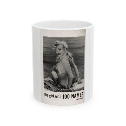 Lee Wilson #06 - Reverseside of back cover 1 B&W Photo from PHOTO Digest Mag. November '53 (Vintage Female Icon) White Coffee Mug 11oz - Go Mug Yourself