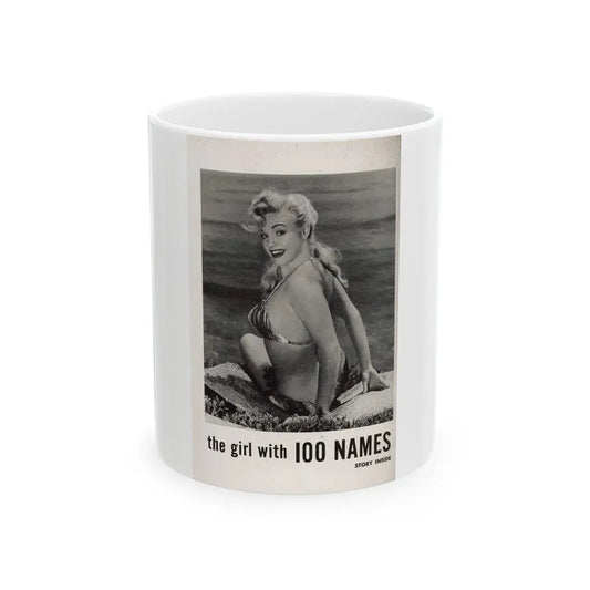 Lee Wilson #06 - Reverseside of back cover 1 B&W Photo from PHOTO Digest Mag. November '53 (Vintage Female Icon) White Coffee Mug 11oz - Go Mug Yourself