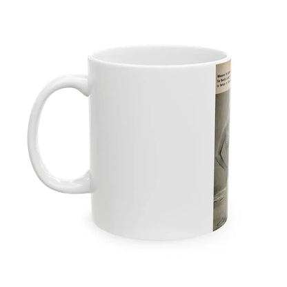 Lee Wilson #07 - Pages 1 of 7 Featuring, Lee+1 B&W Photo & Caption from PHOTO Digest Mag. November '53 (Vintage Female Icon) White Coffee Mug - Go Mug Yourself