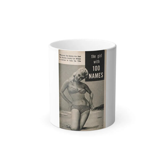 Lee Wilson #07 - Pages 1 of 7 Featuring, Lee+1 B&W Photo & Caption from PHOTO Digest Mag. November '53 (Vintage Female Icons) Color Changing Mug 11oz-11oz-Go Mug Yourself