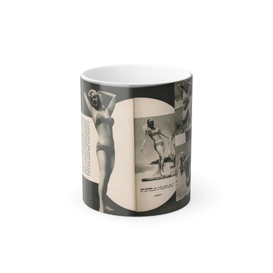 Lee Wilson #08 - Pages 2 & 3 of 7 Featuring, Lee+4 B&W Photos, Paragraph and Caption from PHOTO Digest Mag. November '53 (Vintage Female Icons) Color Changing Mug 11oz-11oz-Go Mug Yourself