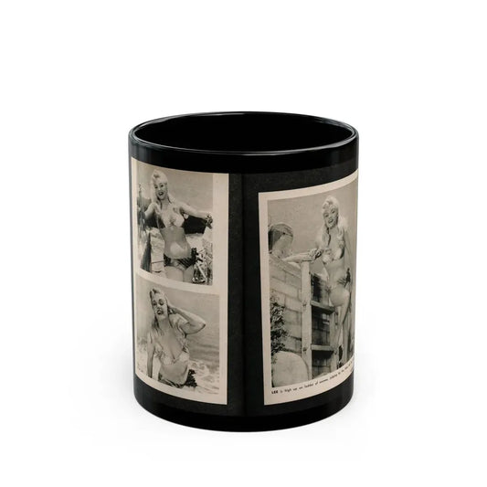 Lee Wilson #09 - Pages 4 & 5 of 7 Featuring, Lee+3 B&W Photos & Caption from PHOTO Digest Mag. November '53 (Vintage Female Icon) Black Coffee Mug 11oz - Go Mug Yourself