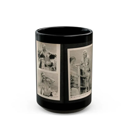 Lee Wilson #09 - Pages 4 & 5 of 7 Featuring, Lee+3 B&W Photos & Caption from PHOTO Digest Mag. November '53 (Vintage Female Icon) Black Coffee Mug 15oz - Go Mug Yourself