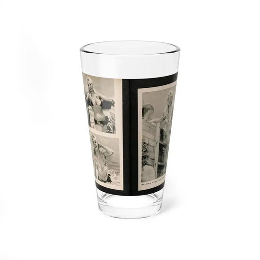 Lee Wilson #09 - Pages 4 & 5 of 7 Featuring, Lee+3 B&W Photos & Caption from PHOTO Digest Mag. November '53 (Vintage Female Icon) Pint Glass 16oz 16oz - Go Mug Yourself