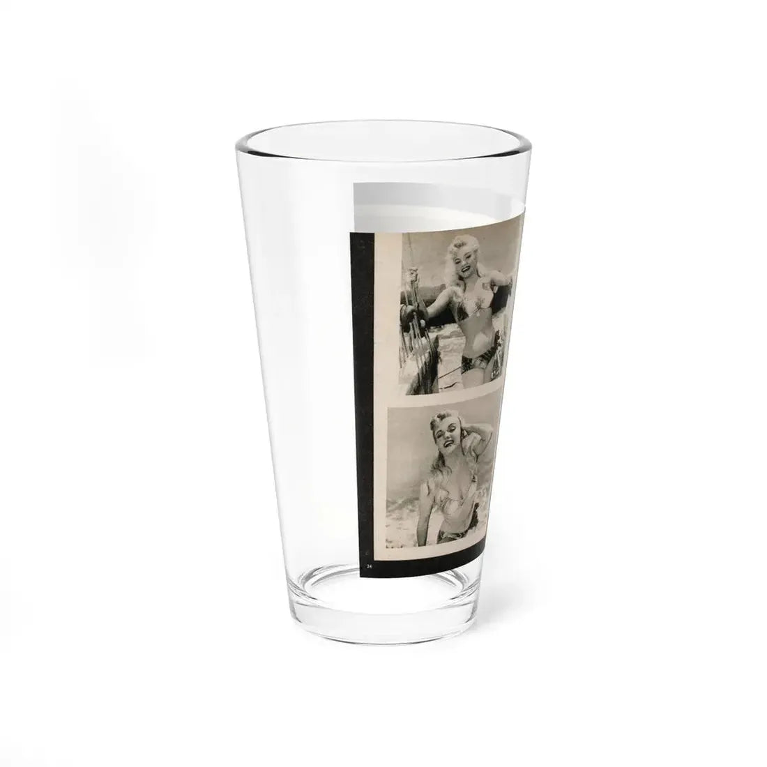 Lee Wilson #09 - Pages 4 & 5 of 7 Featuring, Lee+3 B&W Photos & Caption from PHOTO Digest Mag. November '53 (Vintage Female Icon) Pint Glass 16oz - Go Mug Yourself