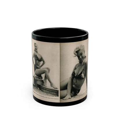 Lee Wilson #10 - Pages 6 & 7 of 7 Featuring, Lee+2 B&W Photos & Caption from PHOTO Digest Mag. November '53 (Vintage Female Icon) Black Coffee Mug 11oz - Go Mug Yourself