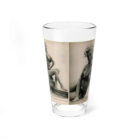 Lee Wilson #10 - Pages 6 & 7 of 7 Featuring, Lee+2 B&W Photos & Caption from PHOTO Digest Mag. November '53 (Vintage Female Icon) Pint Glass 16oz 16oz - Go Mug Yourself
