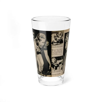 Lee Wilson #11 - Pages 1 & 2 of 5 Featuring, Lee+4 B&W Photos & Captions from TAB Digest Mag. October '54 (Vintage Female Icon) Pint Glass 16oz 16oz - Go Mug Yourself