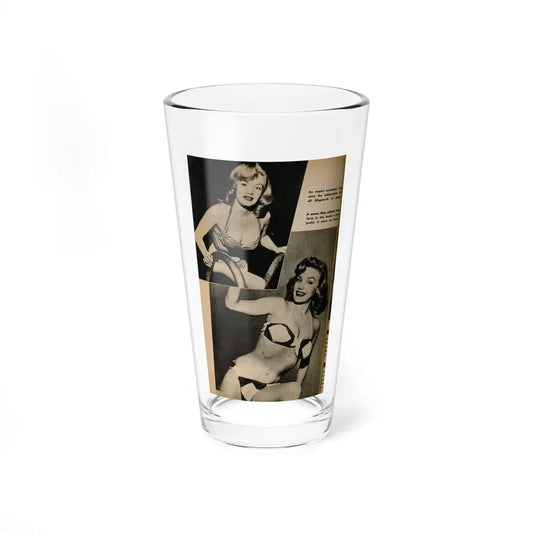 Lee Wilson #13 - Pages 5 of 5 Featuring, Lee+2 B&W Photos from TAB Digest Mag. October '54 (Vintage Female Icon) Pint Glass 16oz 16oz - Go Mug Yourself