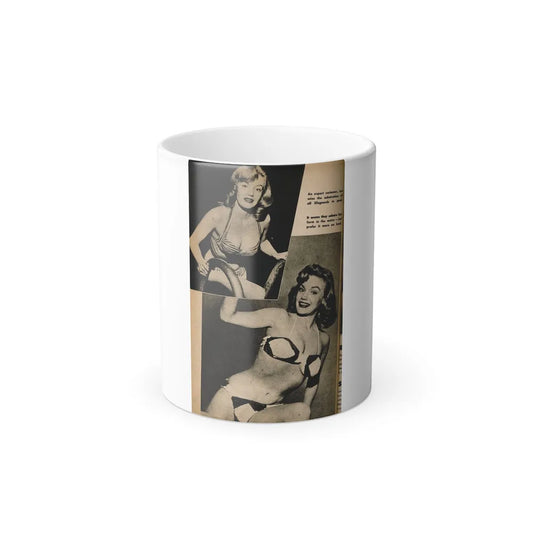 Lee Wilson #13 - Pages 5 of 5 Featuring, Lee+2 B&W Photos from TAB Digest Mag. October '54 (Vintage Female Icons) Color Changing Mug 11oz-11oz-Go Mug Yourself