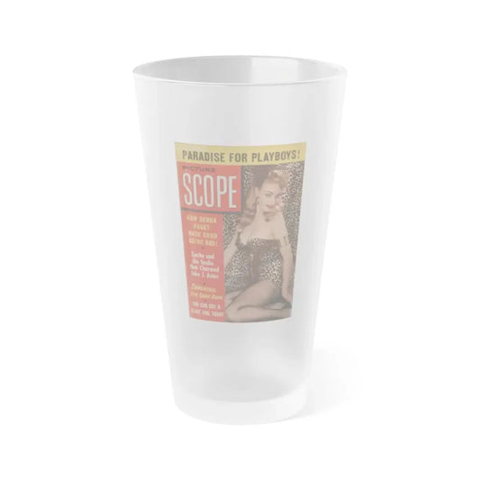 Lee Wilson #14 - Lee on Cover in Color from PICTURE SCOPE Digest Mag. November '55 (Vintage Female Icon) Frosted Pint Glass 16oz 16oz Frosted - Go Mug Yourself