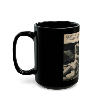 Lee Wilson #15 - Pages 1 & 2 of 4 Featuring, Lee+3 B&W Photos & Captions from PICTURE SCOPE Digest Mag. November '55 (Vintage Female Icon) Black Coffee Mug - Go Mug Yourself