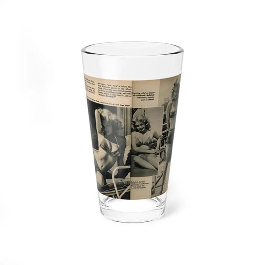 Lee Wilson #15 - Pages 1 & 2 of 4 Featuring, Lee+3 B&W Photos & Captions from PICTURE SCOPE Digest Mag. November '55 (Vintage Female Icon) Pint Glass 16oz 16oz - Go Mug Yourself