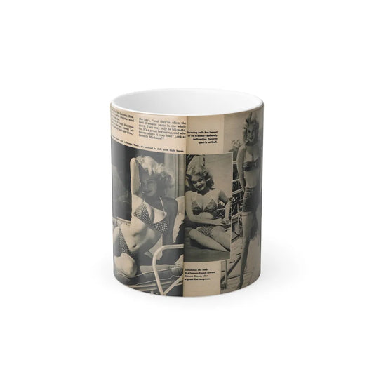 Lee Wilson #15 - Pages 1 & 2 of 4 Featuring, Lee+3 B&W Photos & Captions from PICTURE SCOPE Digest Mag. November '55 (Vintage Female Icons) Color Changing Mug 11oz-11oz-Go Mug Yourself