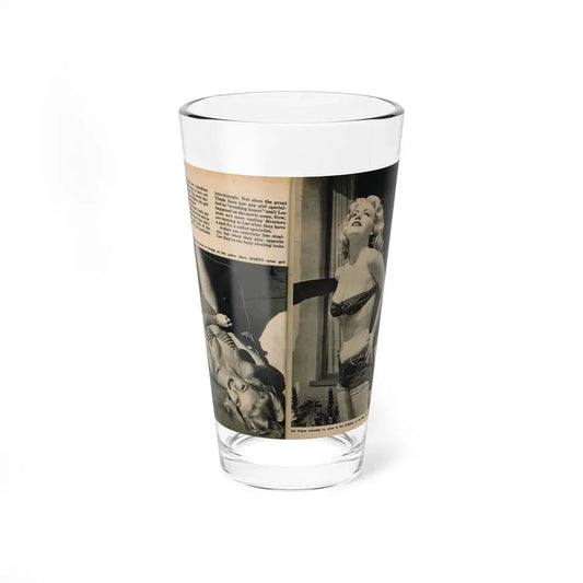 Lee Wilson #16 - Pages 2 & 3 of 4 Featuring, Lee+2 B&W Photos & Captions from PICTURE SCOPE Digest Mag. November '55 (Vintage Female Icon) Pint Glass 16oz 16oz - Go Mug Yourself