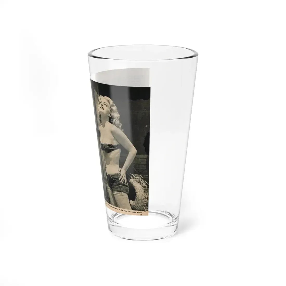 Lee Wilson #16 - Pages 2 & 3 of 4 Featuring, Lee+2 B&W Photos & Captions from PICTURE SCOPE Digest Mag. November '55 (Vintage Female Icon) Pint Glass 16oz - Go Mug Yourself