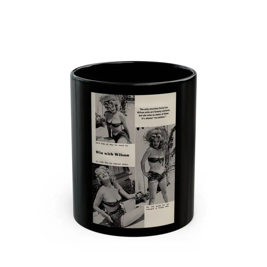Lee Wilson #19 - Pages 1 of 1 Featuring, Lee+3 B&W Photos from PICTURE SCOPE Digest Mag. May '57 (Vintage Female Icon) Black Coffee Mug 11oz - Go Mug Yourself