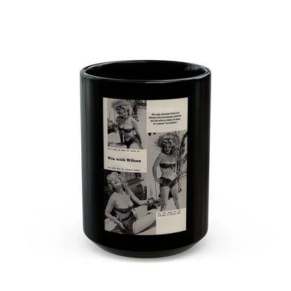 Lee Wilson #19 - Pages 1 of 1 Featuring, Lee+3 B&W Photos from PICTURE SCOPE Digest Mag. May '57 (Vintage Female Icon) Black Coffee Mug 15oz - Go Mug Yourself