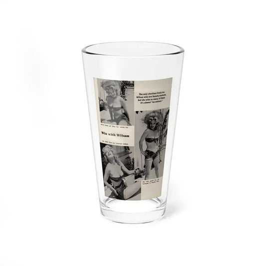 Lee Wilson #19 - Pages 1 of 1 Featuring, Lee+3 B&W Photos from PICTURE SCOPE Digest Mag. May '57 (Vintage Female Icon) Pint Glass 16oz 16oz - Go Mug Yourself