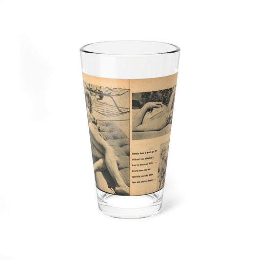 Lee Wilson #22 - Pages 3 & 4 of 5 Featuring, Lee+3 B&W Photos & Caption from EYE Digest Mag. Nov. '54 (Vintage Female Icon) Pint Glass 16oz-16oz-Go Mug Yourself