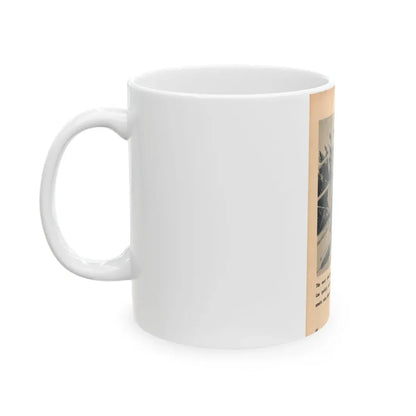 Lee Wilson #23 - Pages 5 of 5 Featuring, Lee+1 B&W Photo & Caption from EYE Digest Mag. Nov. '54 (Vintage Female Icon) White Coffee Mug - Go Mug Yourself