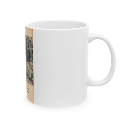 Lee Wilson #23 - Pages 5 of 5 Featuring, Lee+1 B&W Photo & Caption from EYE Digest Mag. Nov. '54 (Vintage Female Icon) White Coffee Mug - Go Mug Yourself