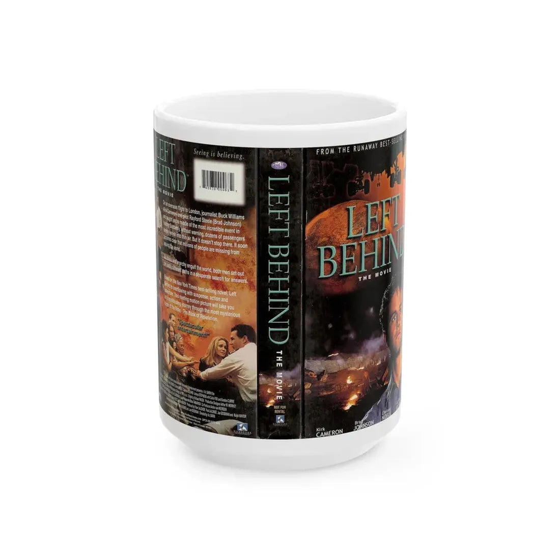 LEFT BEHIND (VHS COVER) - White Coffee Mug 15oz - Go Mug Yourself