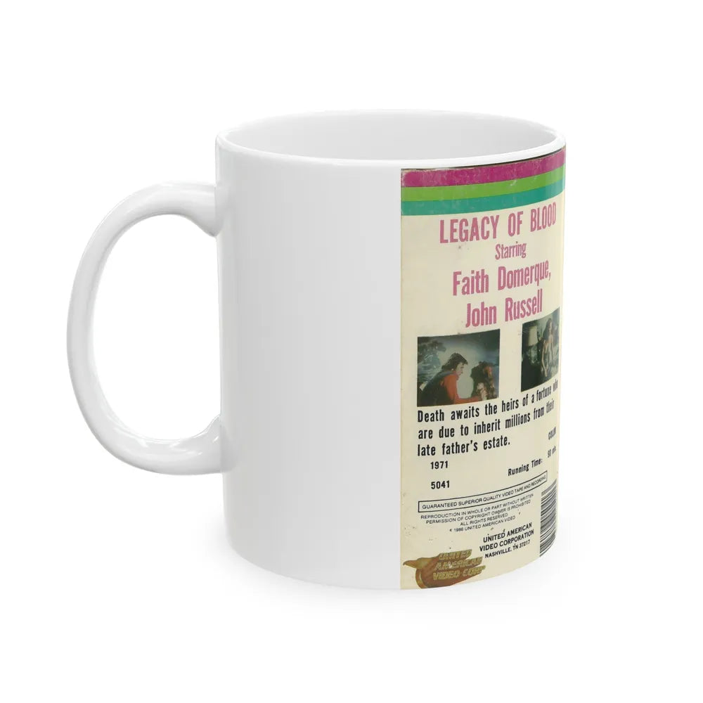 LEGACY OF BLOOD (VHS COVER) - White Coffee Mug-Go Mug Yourself