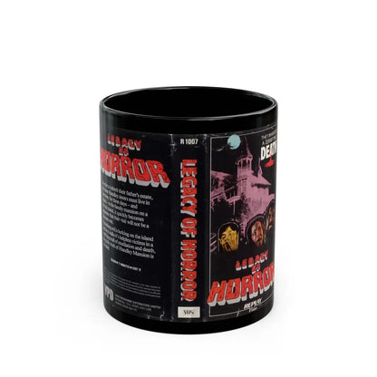 LEGACY OF HORROR (VHS COVER) - Black Coffee Mug 11oz - Go Mug Yourself